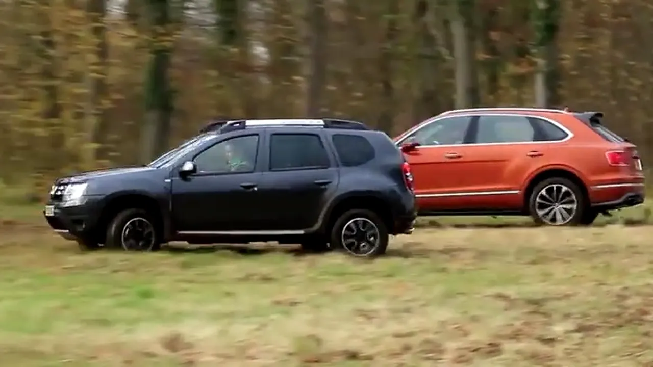 VIDEO | Dacia Duster vs. Bentley Bentayga - cel mai rapid SUV din lume. Cum s-a descurcat mașina noastră