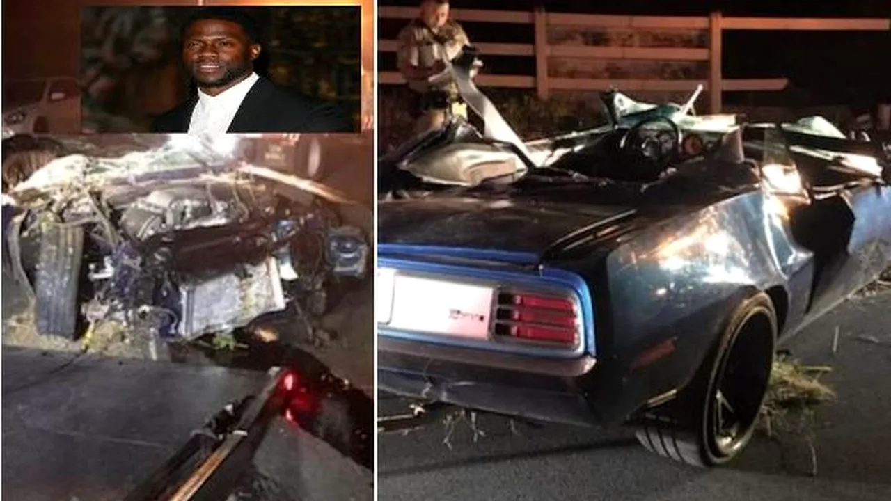 Imagini cutremurătoare: Kevin Hart, accident de mașină înfiorător! Actorul, dus la spital în stare gravă!