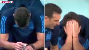 Lionel Messi și-a făcut idolul să plângă! Tensiune mare pe banca Argentinei în meciul cu Mexic: nici selecționerul Lionel Scaloni nu s-a putut abține | FOTO