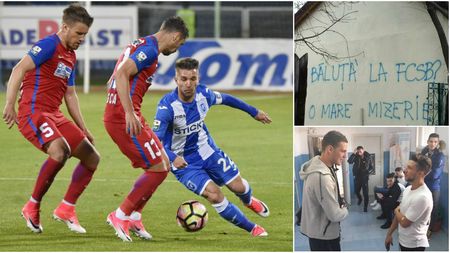 Băluță i-a transmis un nou mesaj lui Gigi Becali în privința transferului la FCSB! Fanii olteni sunt fierți: "O mare mizerie" | FOTO Orașul a fost împânzit cu mesajele ultrașilor