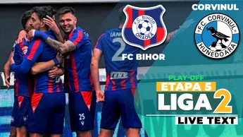 Corvinul trece de FC Bihor cu sprijin masiv de la căpitanul orădenilor! Ioan Hora, ”MVP” în prima repriză, cu galben, gol, autogol și roșu primit în pauză!
