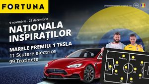 (P) Intră în Naționala Inspiraților! Câștigă o mașină Tesla și alte 110 premii