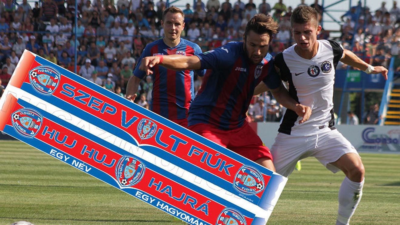 "Huj-Huj Hajra! ASA Marosvasarhely". ASA Târgu Mureș scoate la vânzare eșarfe cu mesaje de susținere în limba maghiară