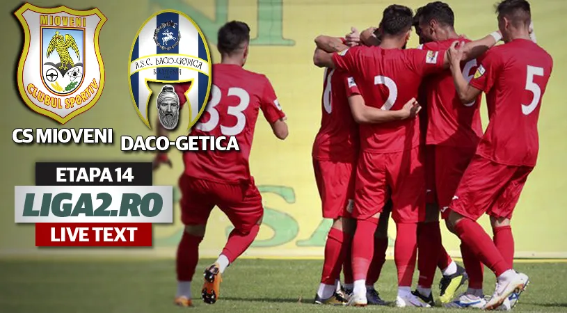 CS Mioveni câștigă cu Daco-Getica și își ridică moralul înaintea jocului din Cupa României, cu Sepsi.** Toate golurile au fost marcate în prima repriză