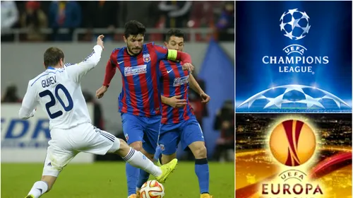 Steaua și Astra sunt OUT din Europa, România așteaptă „jocul rezultatelor” în clasamentul coeficienților. Cum trimitem două echipe în Liga Campionilor