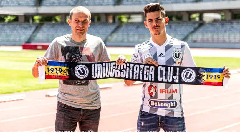 A cincea achiziție a Universității Cluj, un jucător ”under” care a contribuit din plin la menținerea Unirii Slobozia în Liga 2. Mama sa i-a povestit despre ”Șepcile roșii”: ”Echipa are o galerie de Champions League”