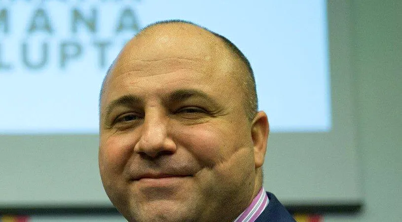 Răzvan Pîrcălabu, noul și vechiul președinte al Federației Române de Lupte. A candidat de unul singur și a fost ales în unanimitate
