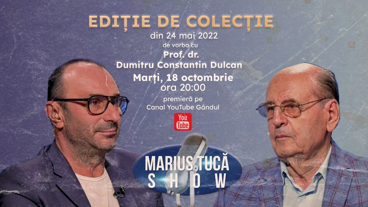 Marius Tucă Show începe marți, 18 octombrie, de la ora 20.00, live pe gândul.ro cu o nouă ediție de colecție