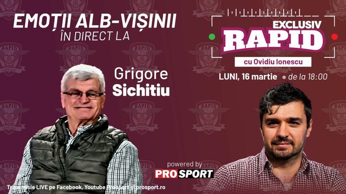 Rapid e pe primul loc în playoff, iar noi vă așteptam de la ora 18:00, la "EXCLUSIV RAPID", în direct pe YouTube - ProSport!