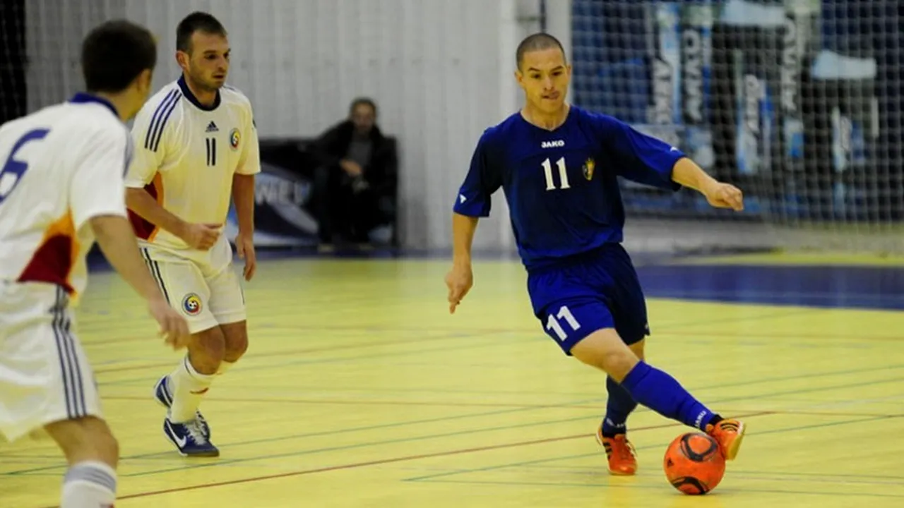 România și Moldova și-au împărțit victoriile la futsal