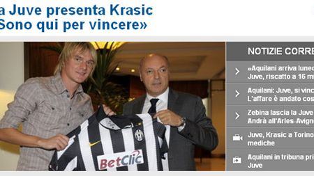 Milos Krasic, la Juventus Torino
