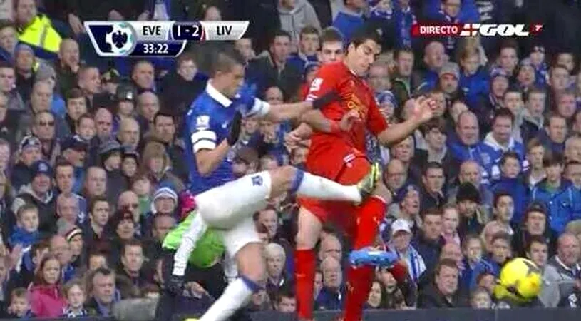 VIDEO Intrare criminală asupra lui Suarez! FOTO: Vedeta lui Liverpool a rămas cu o 