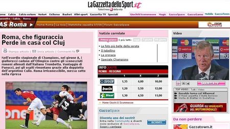 Presa italiană: "Roma făcută KO de CFR"