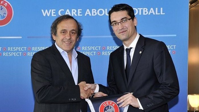 Răzvan Burleanu s-a întâlnit cu Michel Platini: "România va fi, în opt ani, în primele 10 echipe ale lumii"