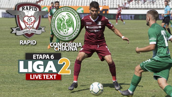 Rapid a trecut cu 4-2 de Concordia Chiajna după ce a fost condusă de două ori. Ilfovenii aproape că n-au mai contat în repriza secundă