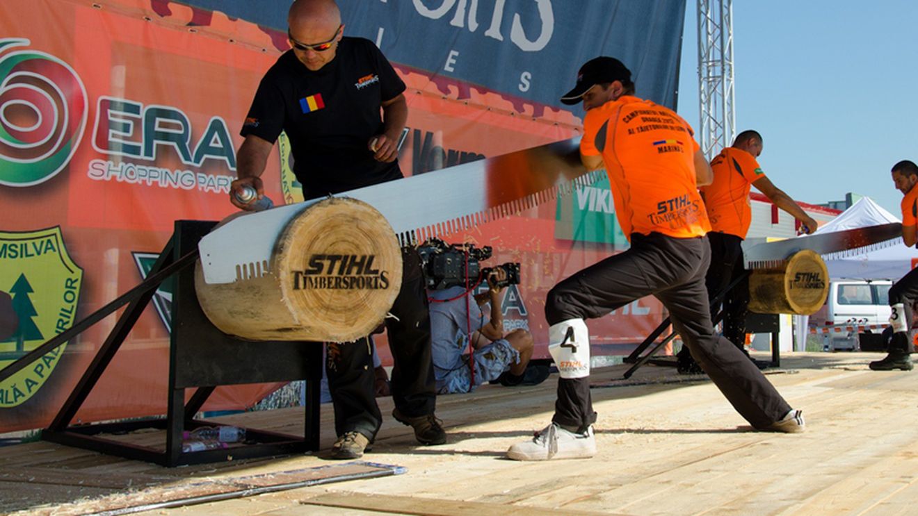 Duminică are loc o nouă ediție a Campionatului Național de tăiat lemne