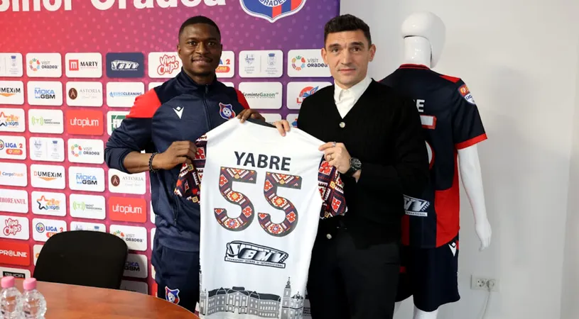 Francois Yabre, prezentat de FC Bihor! Fundașul central, convins și el să vină la Oradea de Claudiu Keșeru: ”Vreau să rămân cât mai mult posibil aici”