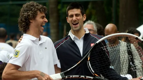 Djokovic a inaugurat un teren de tenis într-o favela din Rio alături de Kuerten