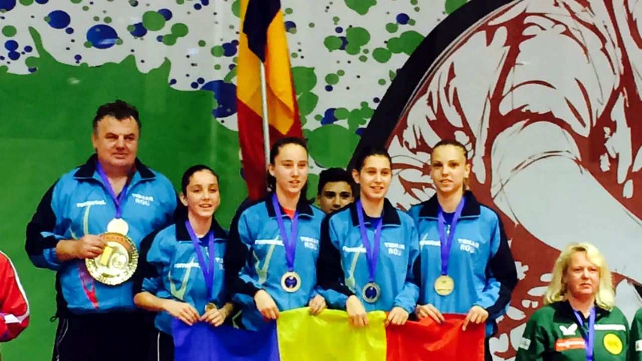 Echipa României și-a apărat cu emoții titlul european la tenis de masă, categoria cadete. Site-ul Federației internaționale anunță: Adina Diaconu este liderul noii generații 