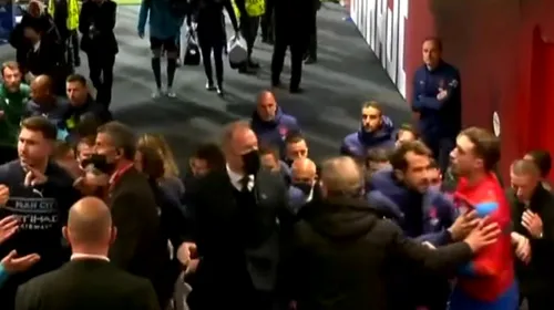Bătaia pe tunelul de la vestiare între fotbaliștii lui Atletico și cei ai lui Manchester City: croatul Vrsaljko a sărit la Walker, iar Savic la Grealish! Poliția a intervenit, dar scenele uluitoare fac înconjurul lumii | VIDEO
