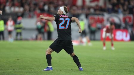 VIDEO Darius Olaru, „Rambo de la FCSB”, bucurie nebună după victoria cu Dinamo! Imagini de neuitat pentru fanii roș-albaștrilor