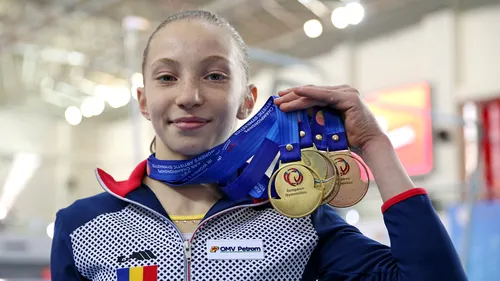 Gimnastica românească dă semne de revenire: Ana Bărbosu, 4 medalii de aur în cele 4 finale pe aparate la Campionatele Europene de junioare de la Mersin!