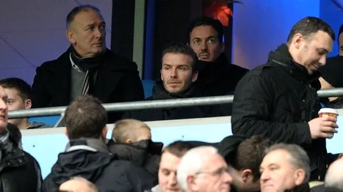 FOTO Gestul care i-a scandalizat pe fanii lui City: ** David Beckham i-a UMILIT pe „cetățeni” chiar la ei acasă
