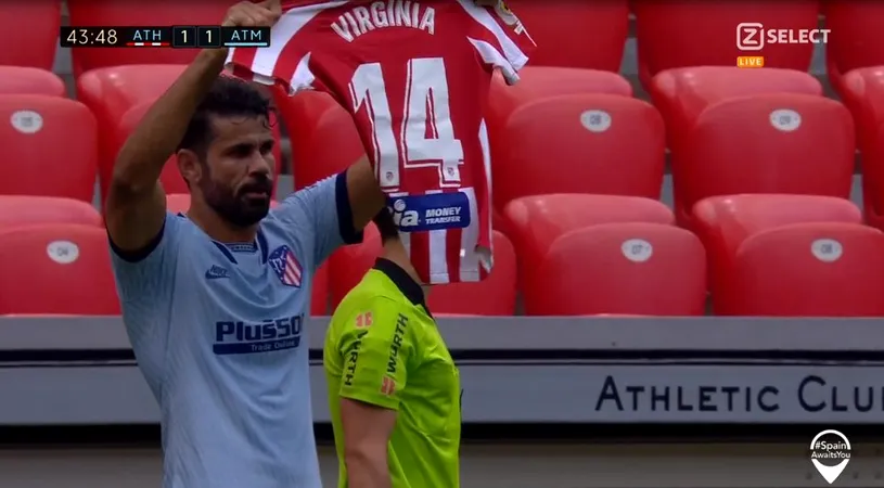 Gestul unic pe care l-a făcut Diego Costa după ce a marcat pentru Atletico Madrid! Milioane de oameni au aplaudat momentul emoționant de la Bilbao | FOTO