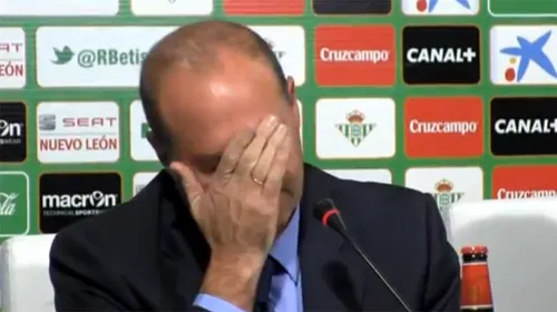 VIDEO EMOȚIONANT – Pepe Mel, antrenorul care a făcut minuni la Betis, a izbucnit în lacrimi după ce a fost demis