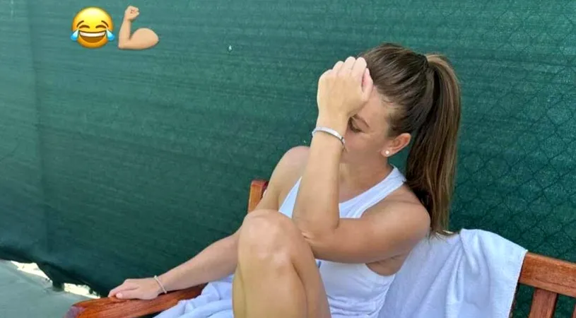 Imaginea momentului cu Simona Halep! E epuizată total în lupta pentru revenirea după suspendarea de dopaj