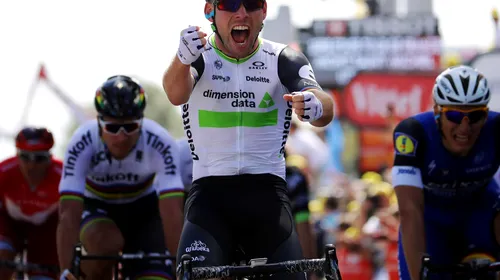 Turul Franței | Hat-trick și cinci pași până la istorie pentru Cavendish. Victorie entuziasmantă pentru britanic în etapa a șasea. Van Avermaet rămâne în galben
