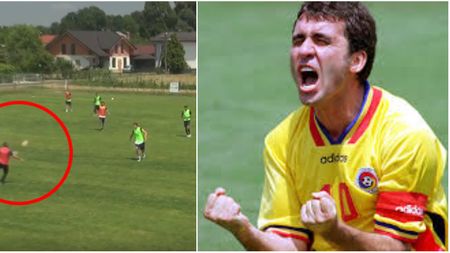 Talentul nu are vârstă! VIDEO Execuție FABULOASĂ‚ pentru Hagi, fără preluare! Golul reușit la antrenamente
