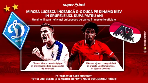 Super meci în preliminariile Ligii Campionilor! Mircea Lucescu încearcă să-i ducă pe ucraineni în grupe după patru ani