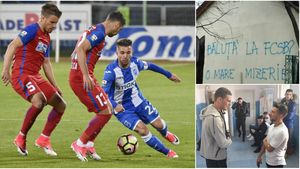 Băluță i-a transmis un nou mesaj lui Gigi Becali în privința transferului la FCSB! Fanii olteni sunt fierți: "O mare mizerie" | FOTO Orașul a fost împânzit cu mesajele ultrașilor