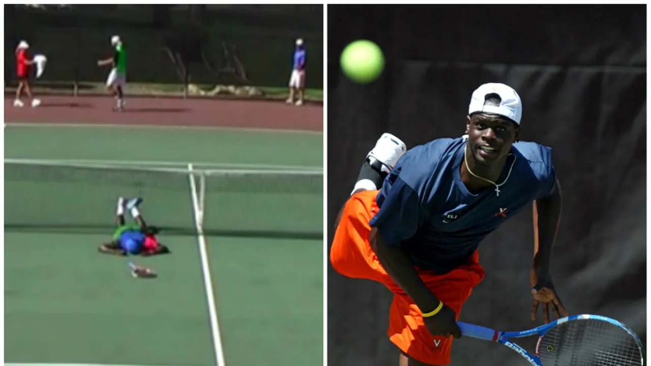 VIDEO | Epic fail. Un tenismen a vrut să facă o acrobație la fileu, dar a căzut în cap