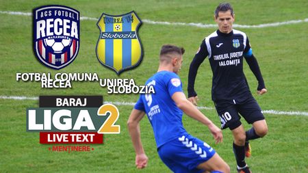 Fotbal Comuna Recea învinge cu 2-0 Unirea Slobozia în manșa tur a barajului pentru menținerea în Liga 2. Maramureșenii au dat ”loviturile” în ultima parte a jocului