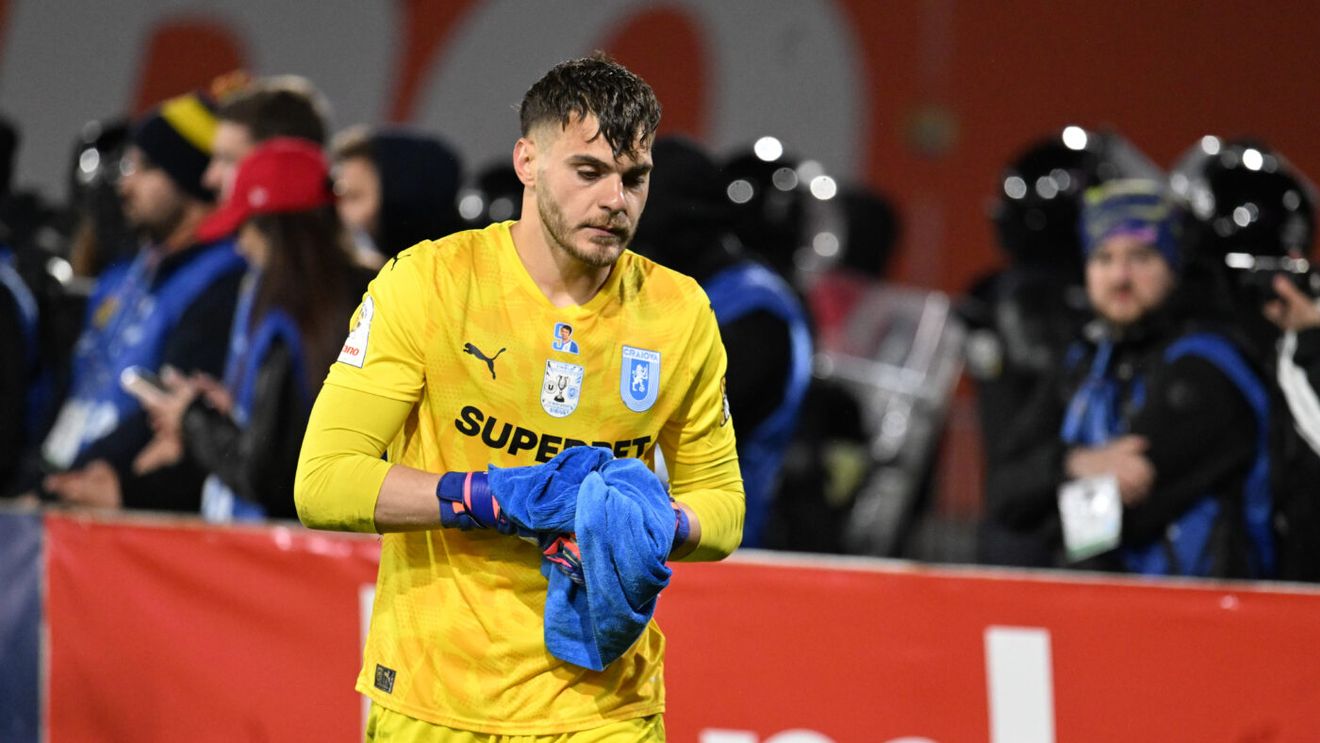 Devastat! Laurențiu Popescu, prima reacție după ce a apărat două penalty-uri, dar Craiova tot a fost eliminată din Europa League: „O seară tristă!”