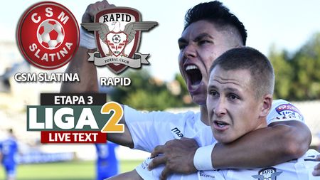 Rapid e noul lider al Ligii 2 după ce s-a impus fără nicio problemă în deplasarea de la CSM Slatina. Giuleștenii au avut și două penalty-uri