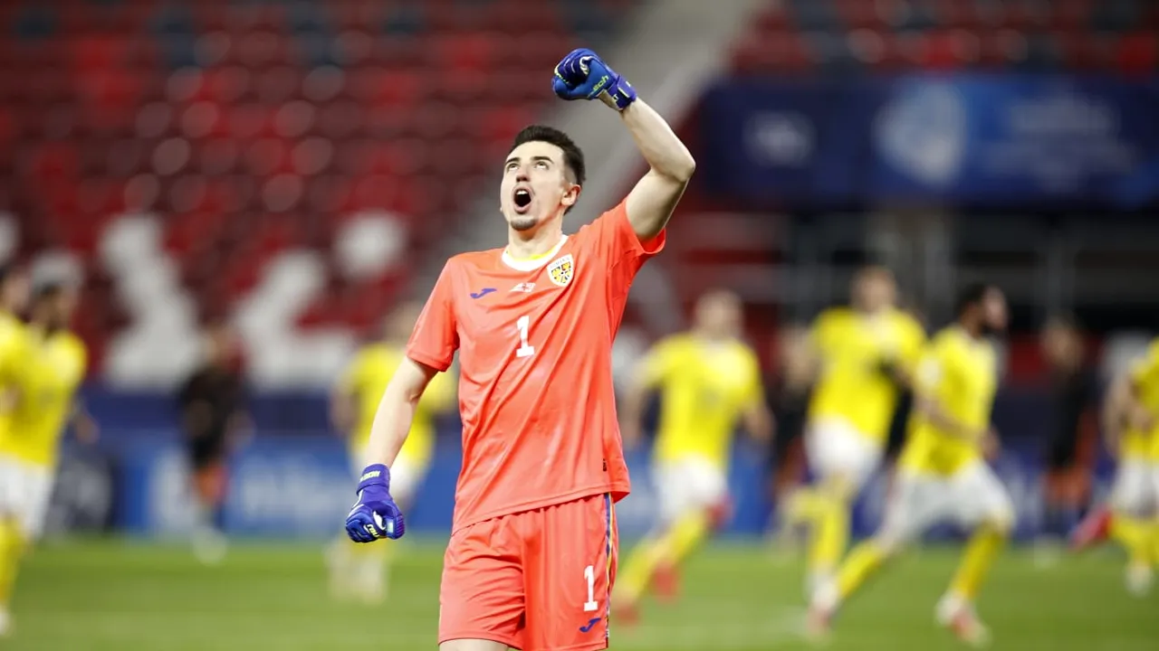 Andrei Vlad, ce performanță! Portarul de la FCSB este printre cei mai buni jucători de la Campionatul European U21