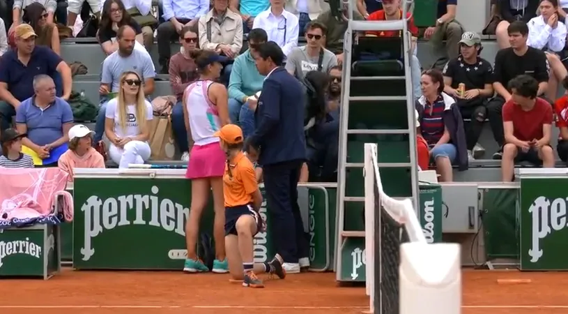 Irina Begu, la un pas de descalificare la Roland Garros! Incident incredibil: românca a lovit cu racheta un spectator | VIDEO
