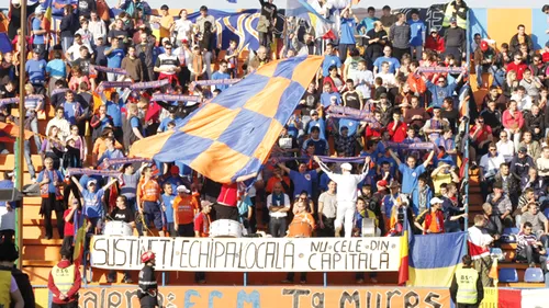 Sunt pe 11, dar fanii se înghesuie la stadion!** Târgu Mureș, peste Steaua, Dinamo și CFR!