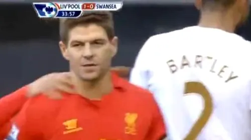 I-a revenit onoarea!** VIDEO Gerrard – primul gol reușit de Liverpool cu Swansea, de la promovarea oaspeților! Meci de gală pentru „cormorani”