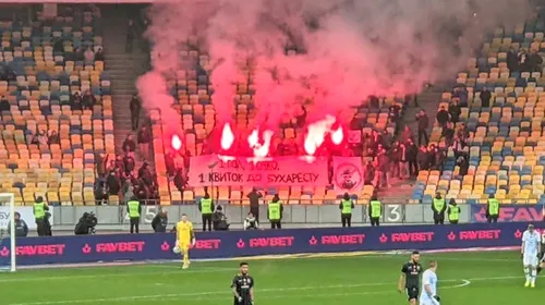 Suporterii îi cer demisia lui Mircea Lucescu după ce Dinamo Kiev a pierdut primul loc în Ucraina! Bannerul afișat de fani în timpul meciului cu Zoria Luhansk: „Un bilet spre București”