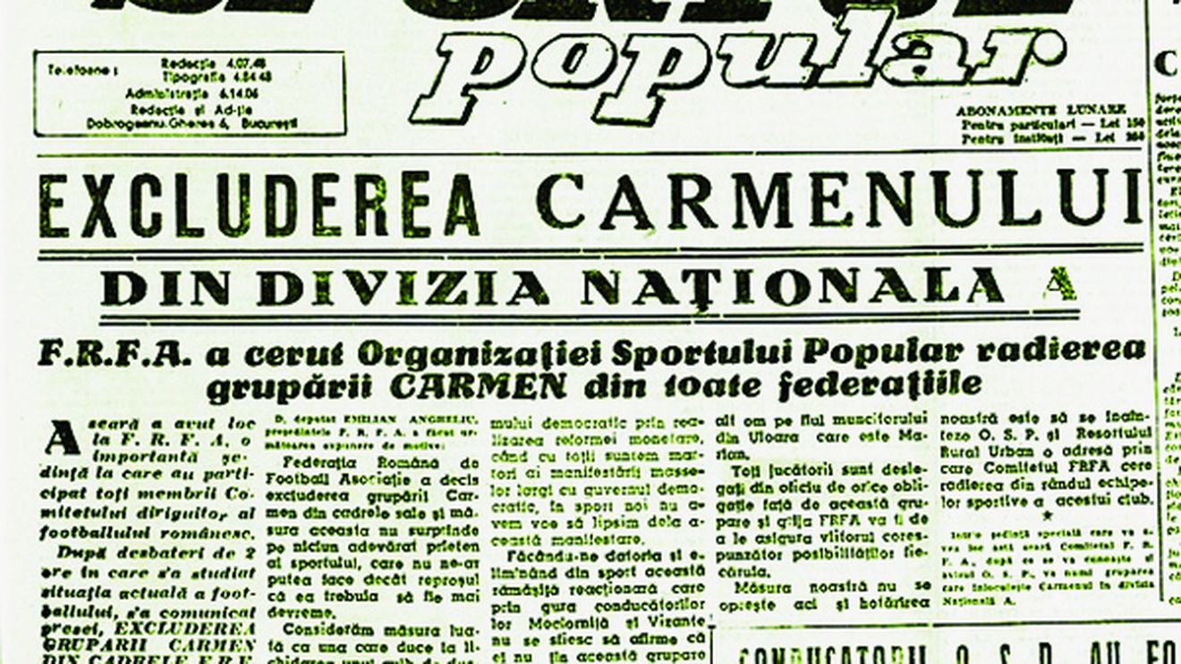 Lupta de "clasă" Carmen - CFR