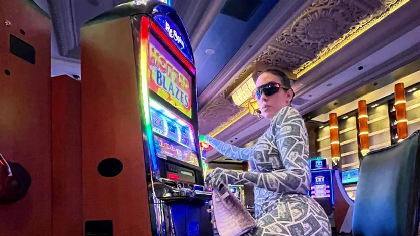 Iubita lui Cristiano Ronaldo, Georgina Rodriguez, uimește în ținuta de bancnote de un dolar. Cum s-a pozat vedeta într-un cazino din Las Vegas