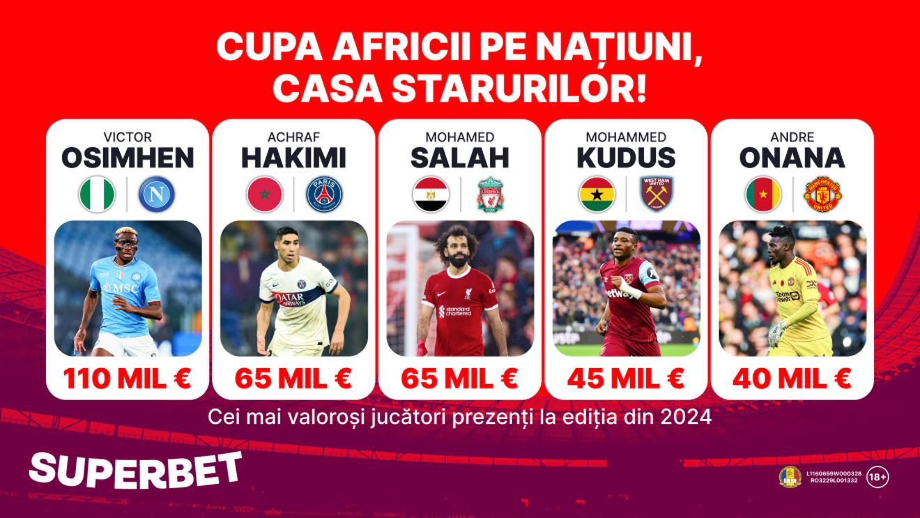 ADVERTORIAL. Salah, Mane, Osimhen sau Ziyech? SuperOfertă pentru Cupa Africii pe Națiuni, competiția starurilor