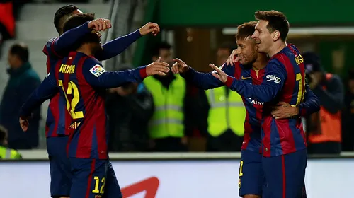 Messi a învins-o de unul singur pe Elche: două goluri și două pase decisive. Starul Barcei a egalat un record incredibil deținut de Telmo Zarra