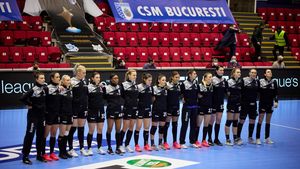CSM București va înfrunta CSKA Moscova pentru un loc în turneul Final Four al Ligii Campionilor la handbal feminin. Se cunosc alte două formații calificate între cele mai bune opt echipe ale Europei