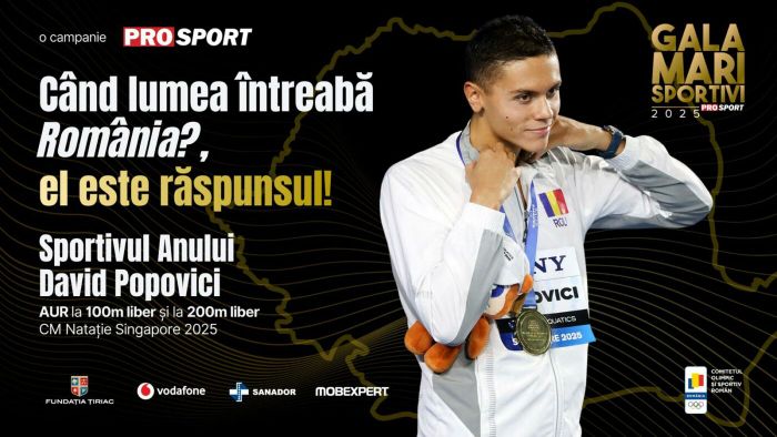 David Popovici, discurs emoționant după premiul primit la Gala Mari Sportivi ProSport: „A fost de departe cel mai greu an!”