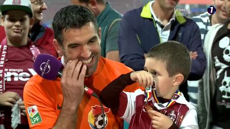 Culio a apărut la interviu alături de fiul său și a avut replica serii: "Pentru cine e mesajul ăsta? / Pentru Gigi Becali!"